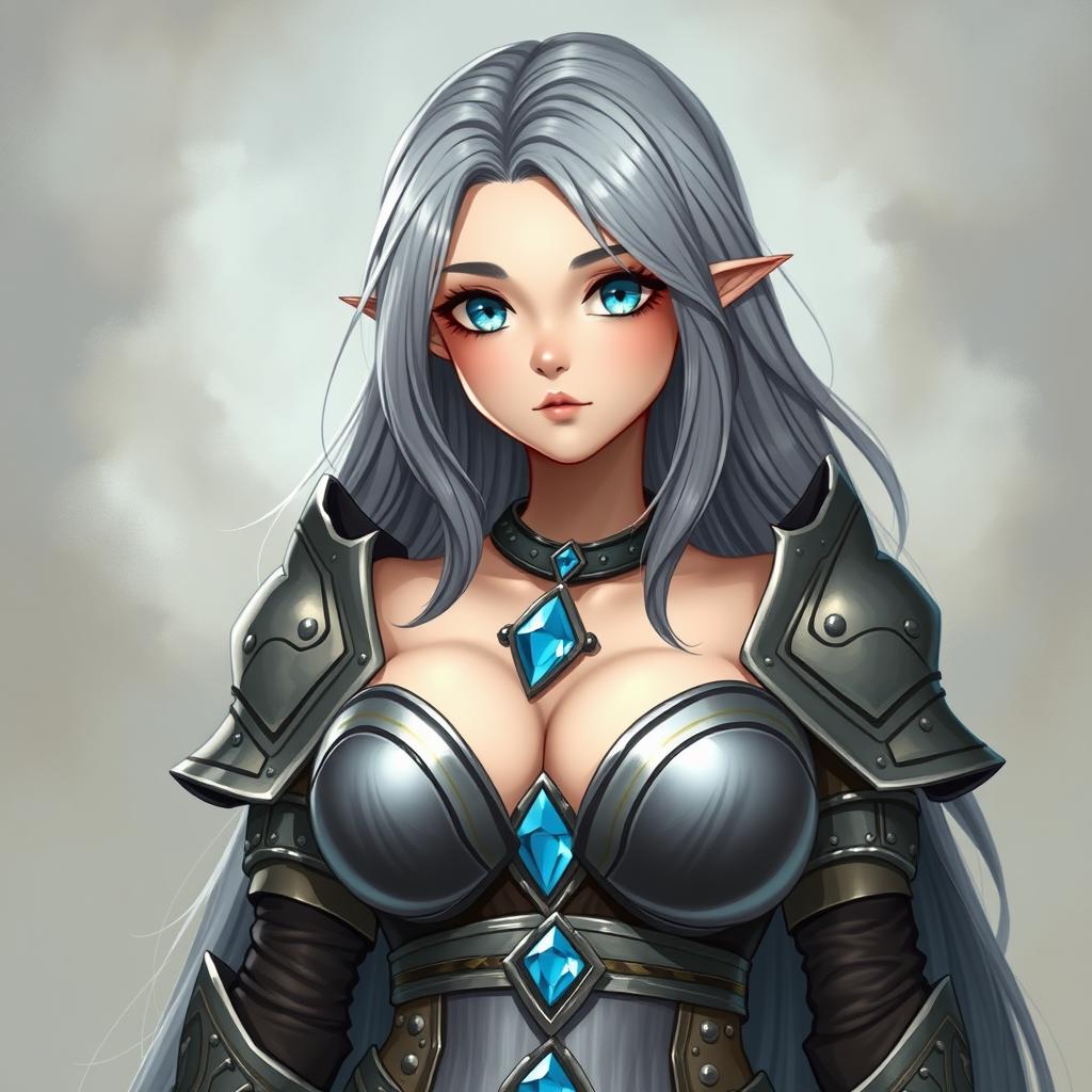 A busty, innocent, beautiful, shy, and cute sun cleric of the life domain
