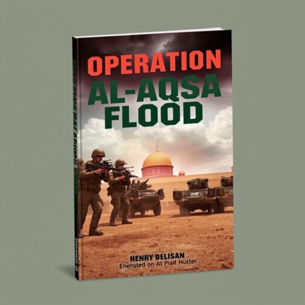 A book cover depicting the military operation known as 'Al-Aqsa Flood'