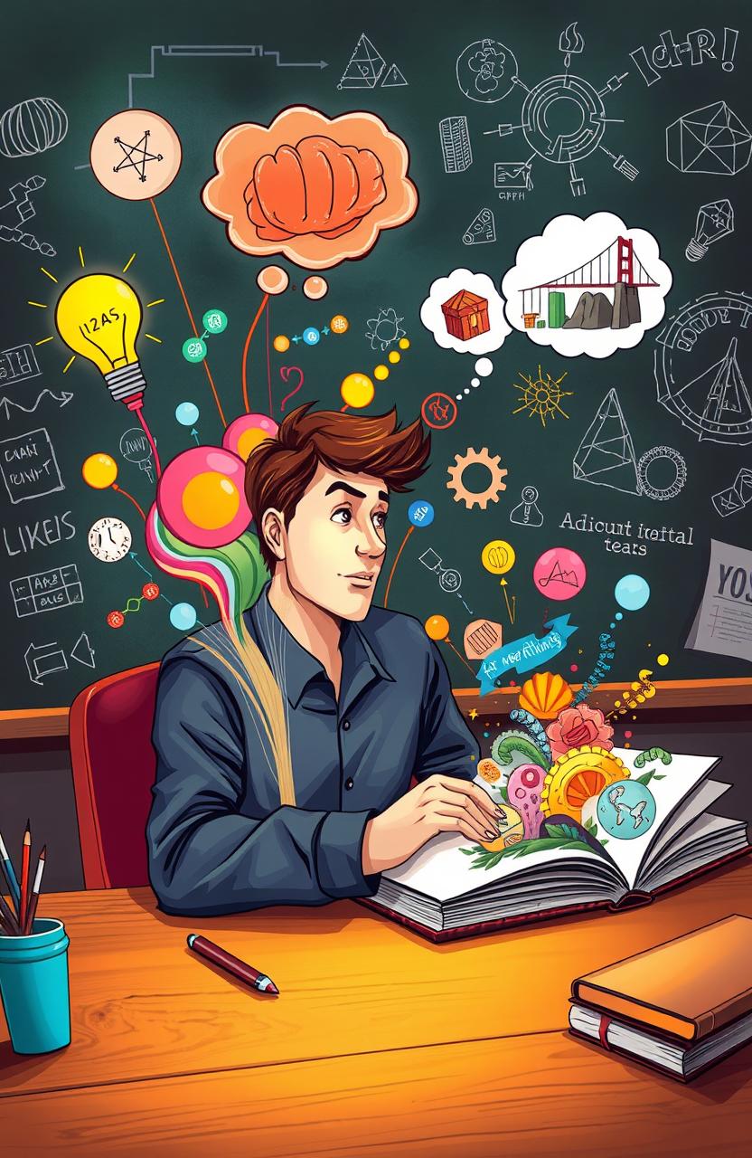 A visually captivating illustration depicting the concept of critical thinking and creative analogies in action
