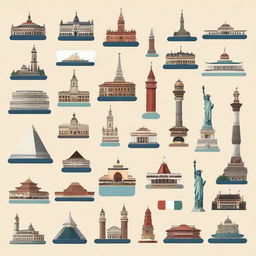 Generate an image that represents a randomly selected country's notable landmarks, culture, or symbols without explicitly revealing the country's name.