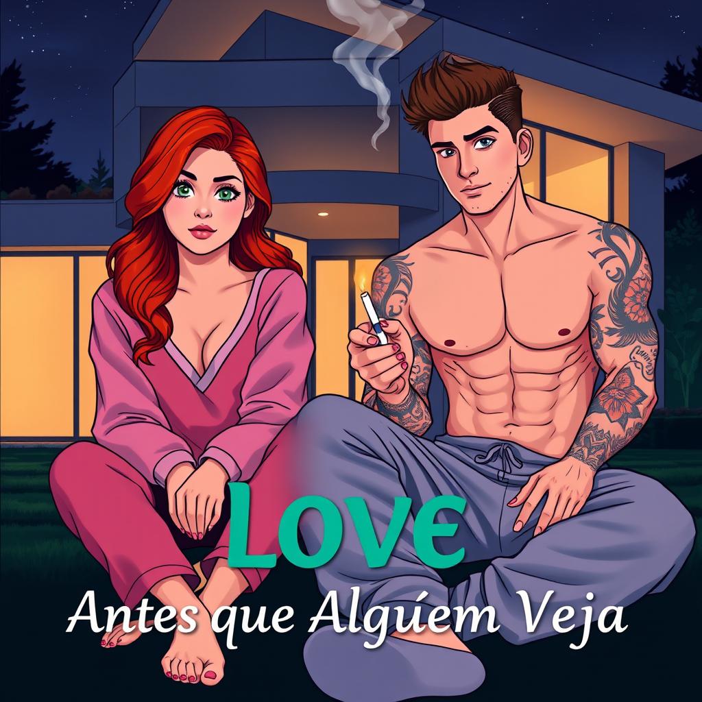 A book cover illustration depicting a contemporary romance about forbidden love