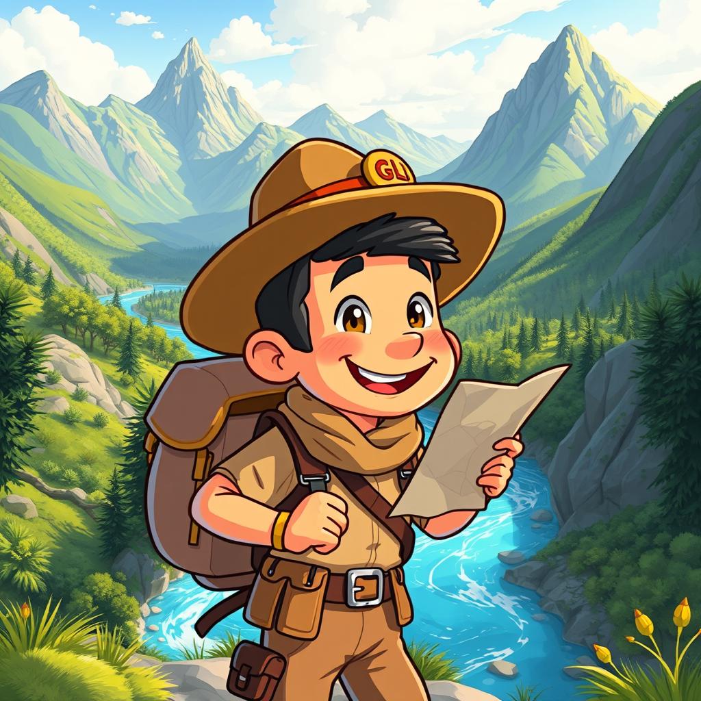 A vibrant and whimsical illustration featuring a character named Marcopolo, who embodies a sense of adventure and discovery