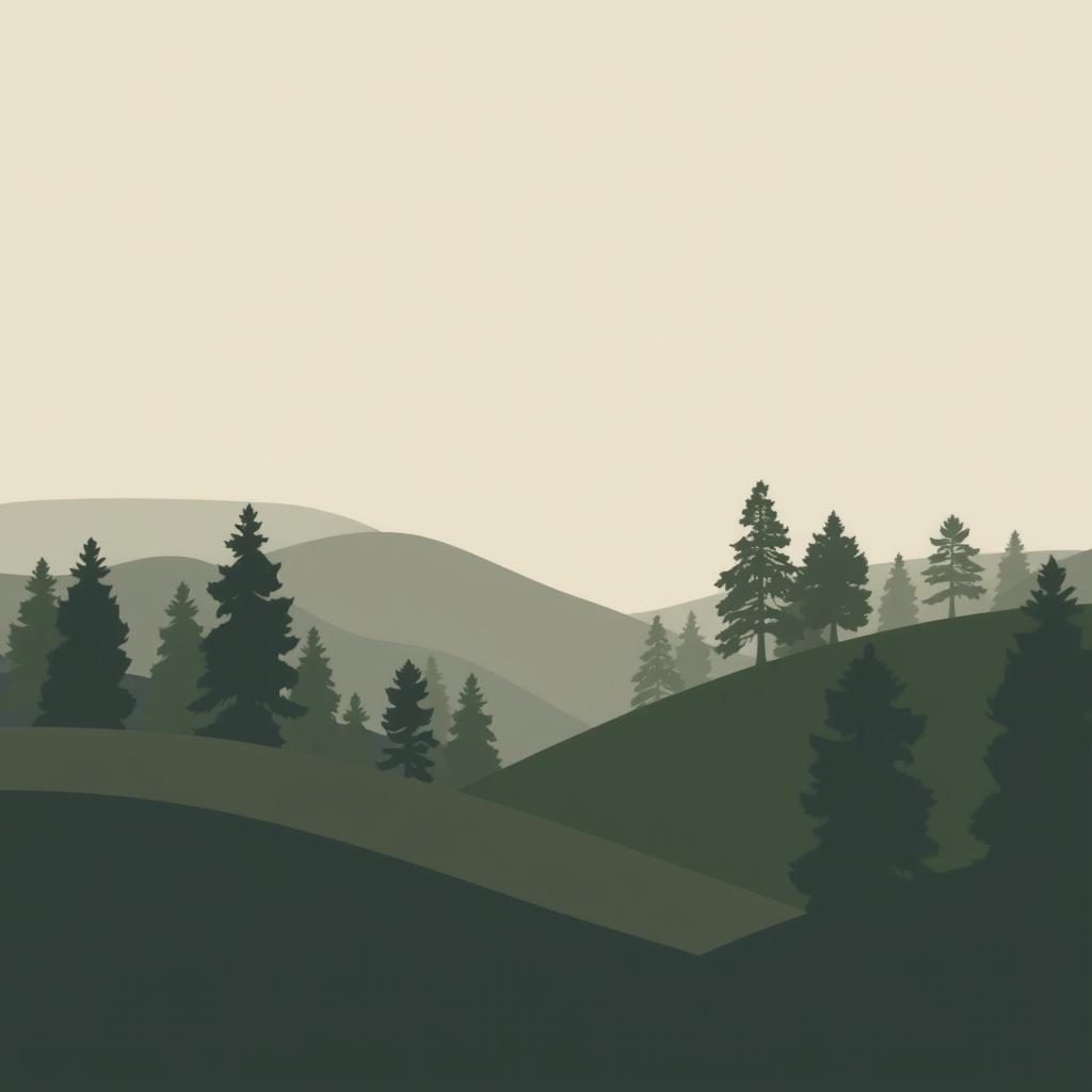 A minimalistic nature scene featuring deep muted colors