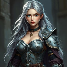 A beautiful, shy, and cute Ukrainian crusader cleric of the Life domain, depicted as an innocent and delicate young woman with an enchanting appearance