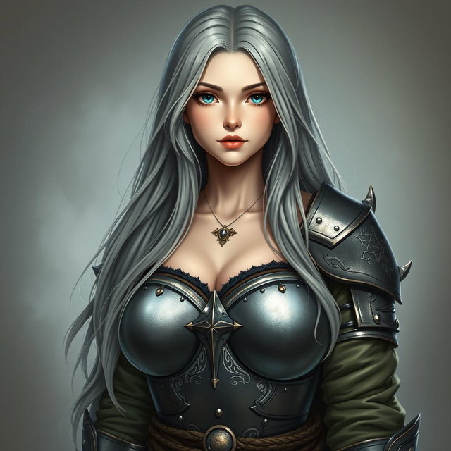 A busty and innocent-looking Ukrainian crusader cleric of the Life Domain