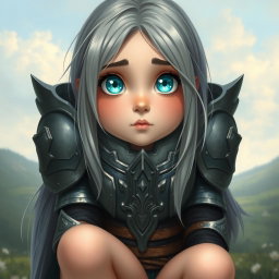 A busty, innocent, delicate, beautiful, shy and cute Ukrainian female cleric of the Life domain