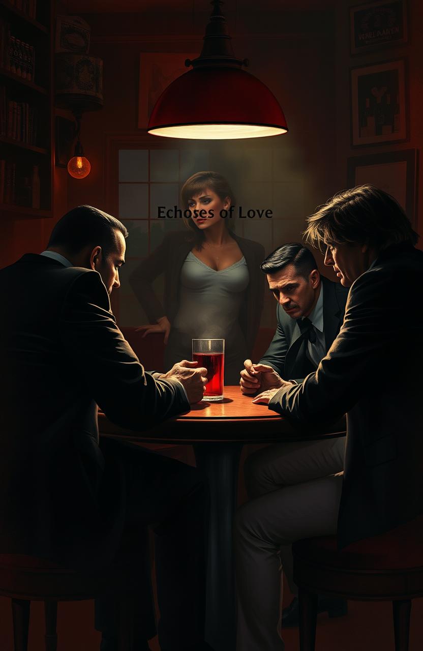 A dramatic and intense scene illustrating the intersection of the Italian mafia and the Russian Bratva, set in a dimly lit, smoky bar in an urban city