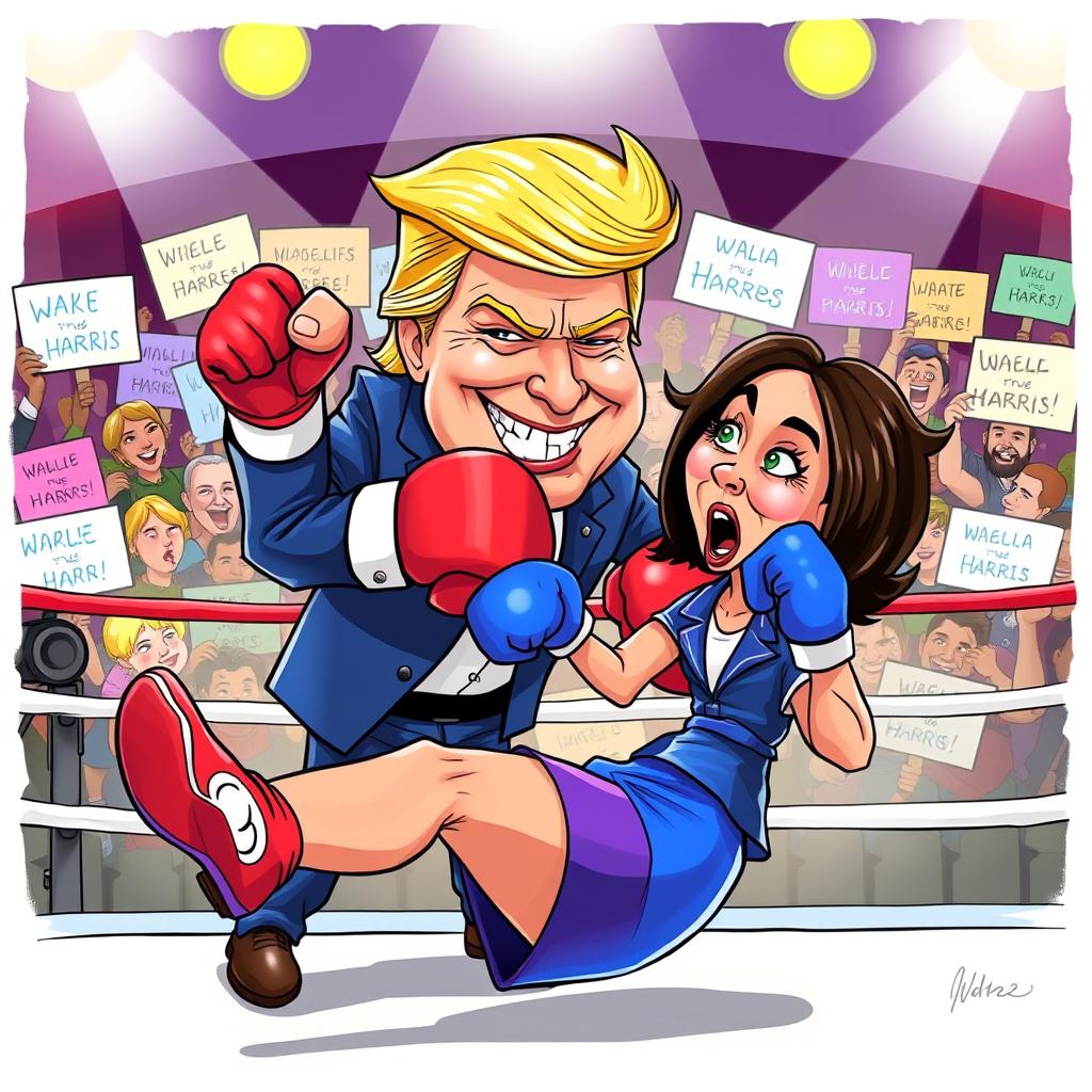 Political Showdown: Trump vs. Harris in a Hilarious Boxing Match