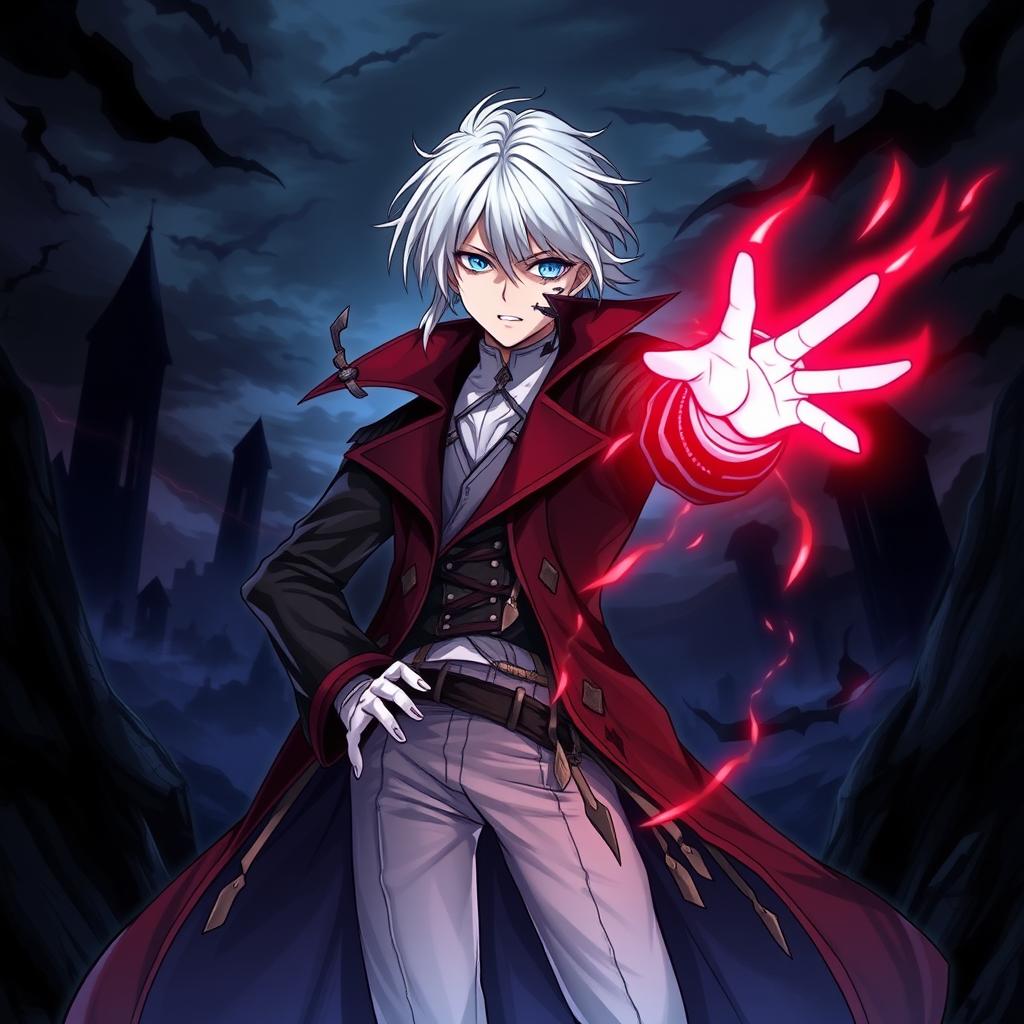A dynamic illustration of Allen Walker from D