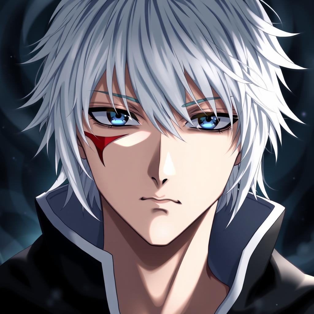 A close-up portrait of Allen Walker, the main protagonist from the anime series D