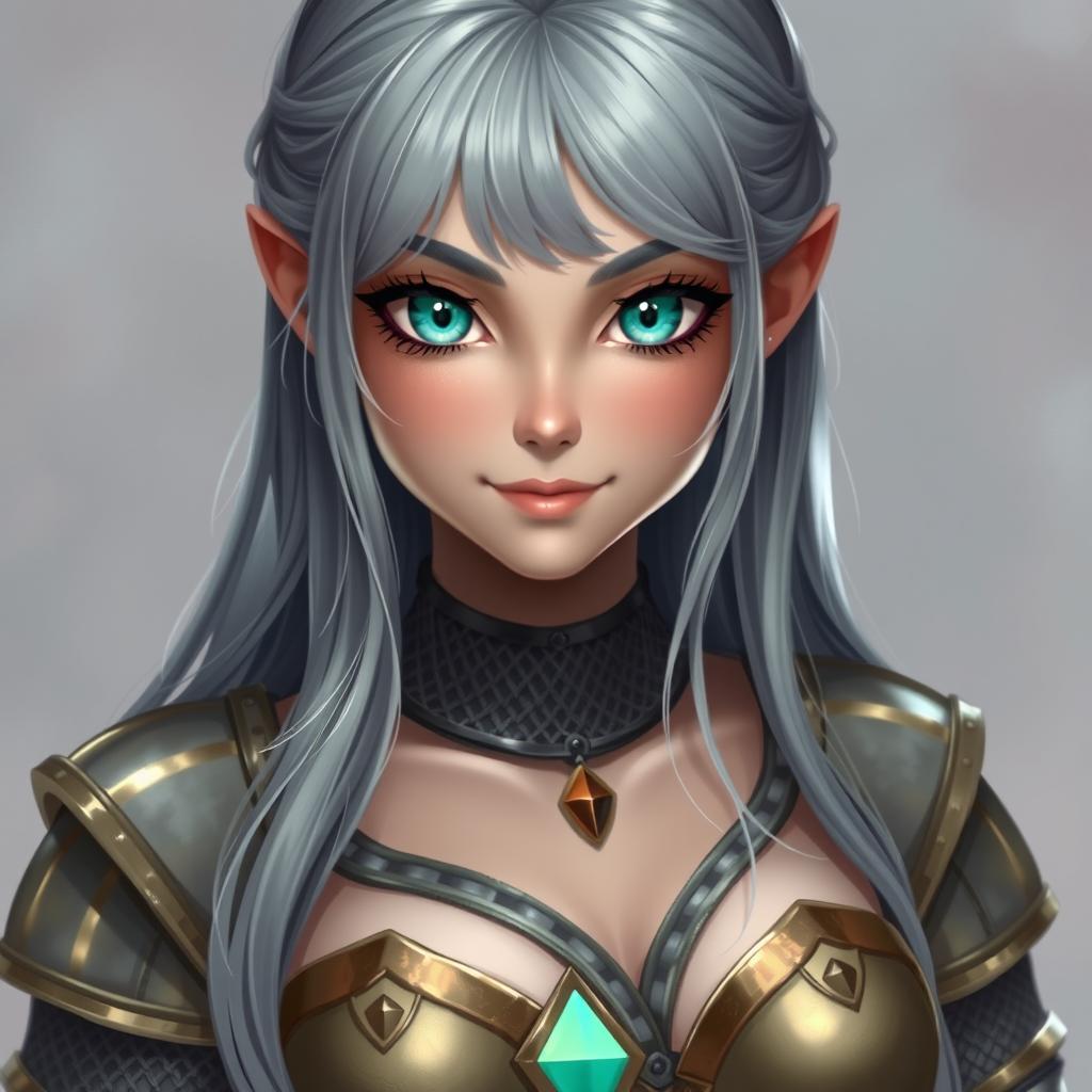 A realistic photo of a beautiful and delicate cleric of the life domain, featuring a kind, caring face with a gentle smile