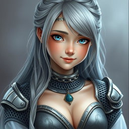A realistic photo of a beautiful and delicate cleric of the life domain, featuring a kind, caring face with a gentle smile