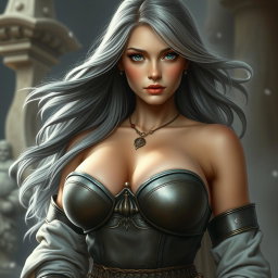 A realistic, stunning photograph of a busty, delicate yet athletic, shy and sexy female cleric