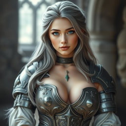 A real-life photograph of a busty, delicate yet athletic girl who exudes shyness and kindness