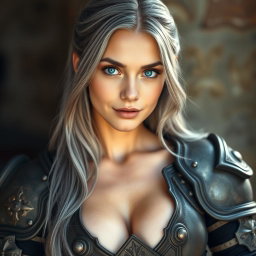 A real-life photo of a delicate yet athletic girl who is a cleric