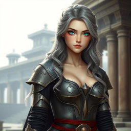 A photo-realistic image of a delicate yet athletic young cleric girl