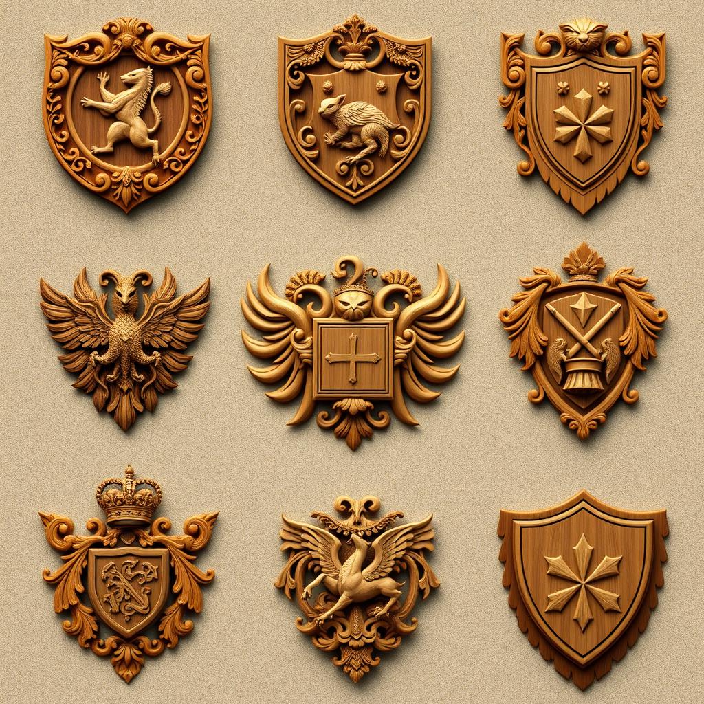 Intricate Wooden Crest Designs: A Showcase of Craftsmanship and Artistry