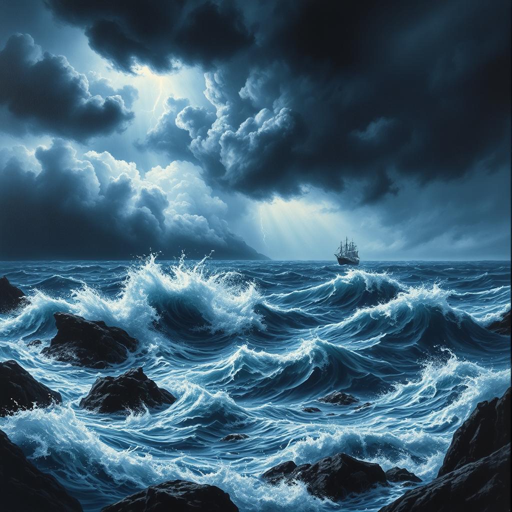 Dramatic Tempestuous Seascape