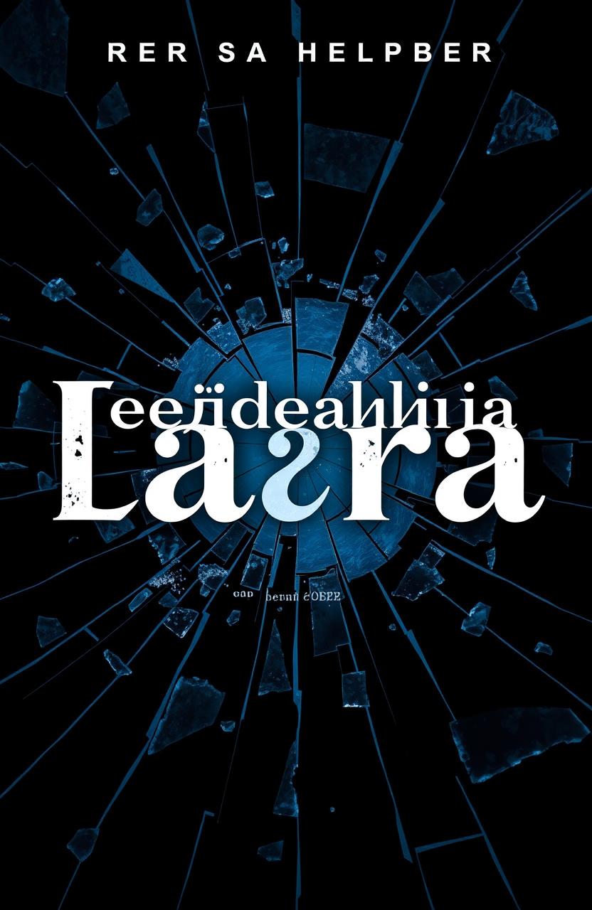 A book cover design featuring a black and blue background with a shattered glass effect, showcasing the title 'НеІдеальна пара' prominently in the center in stylish, modern typography