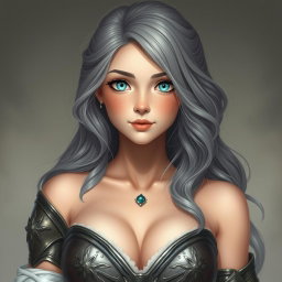 A beautiful scene featuring a delicate and athletic cleric healer girl with a caring demeanor