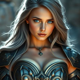 A real life photograph featuring a busty, shy, and delicate yet athletic cleric healer
