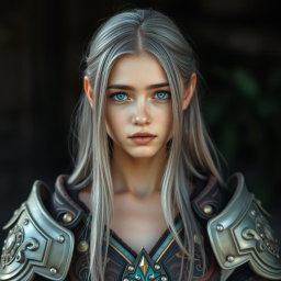 A delicate and kind cleric healer girl portrayed in real life photography