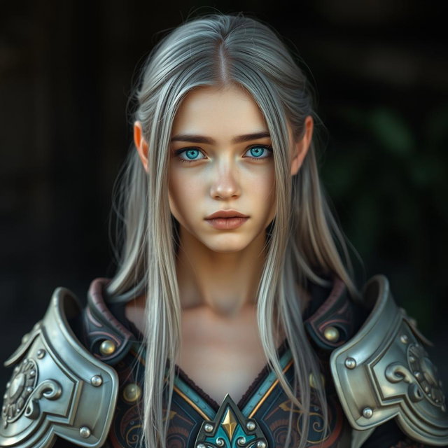 A delicate and kind cleric healer girl portrayed in real life photography