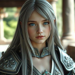 A delicate and kind cleric healer girl portrayed in real life photography