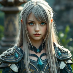 A delicate and kind cleric healer girl portrayed in real life photography