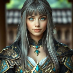 A delicate and kind cleric healer girl portrayed in real life photography