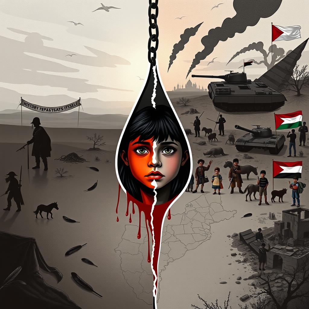 A poignant divided background illustration