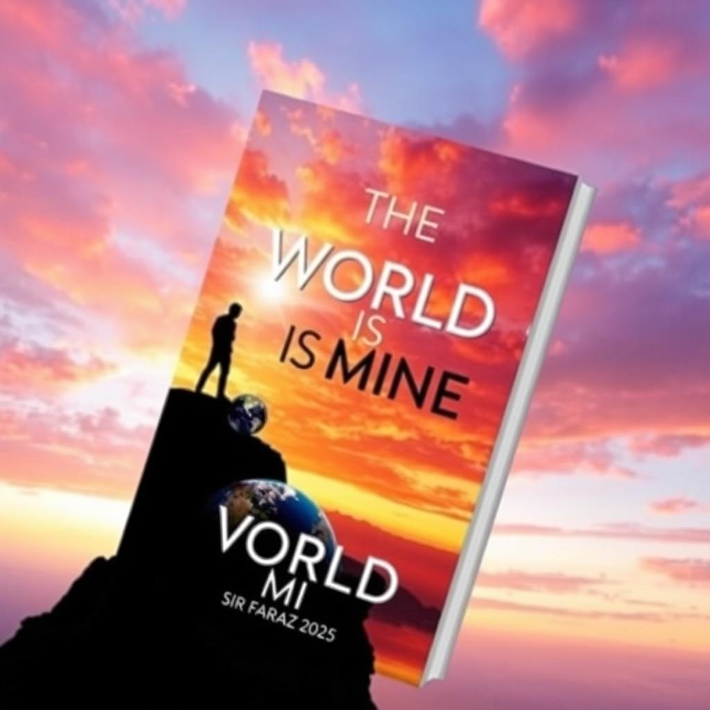 A visually striking book cover for the title "The World Is Mine" by Sir Faraz 2025