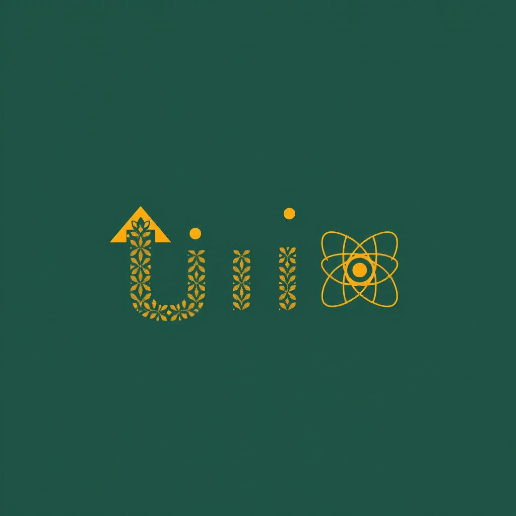 A logo design featuring the word "استراتيجيا" with specific creative elements
