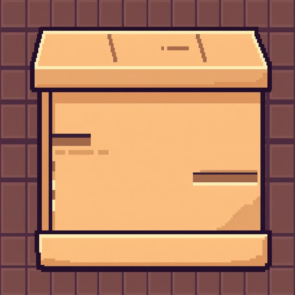 Pixel Art Cardboard Box Texture