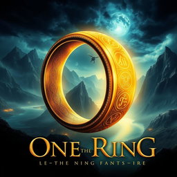 A stunning movie poster for a fictional epic fantasy film inspired by the concept of 'one ring'