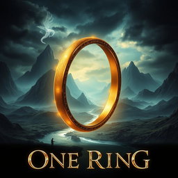 A stunning movie poster for a fictional epic fantasy film inspired by the concept of 'one ring'