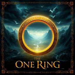 A stunning movie poster for a fictional epic fantasy film inspired by the concept of 'one ring'