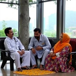සාරිපුත්‍ර මහරහතන් වහන්සේ කැලයේ පමණක් අලංකාරමය ඉස්මතු කරන ලදි, වාසනාවන්ත කලබලයකින් වටවී සිටී