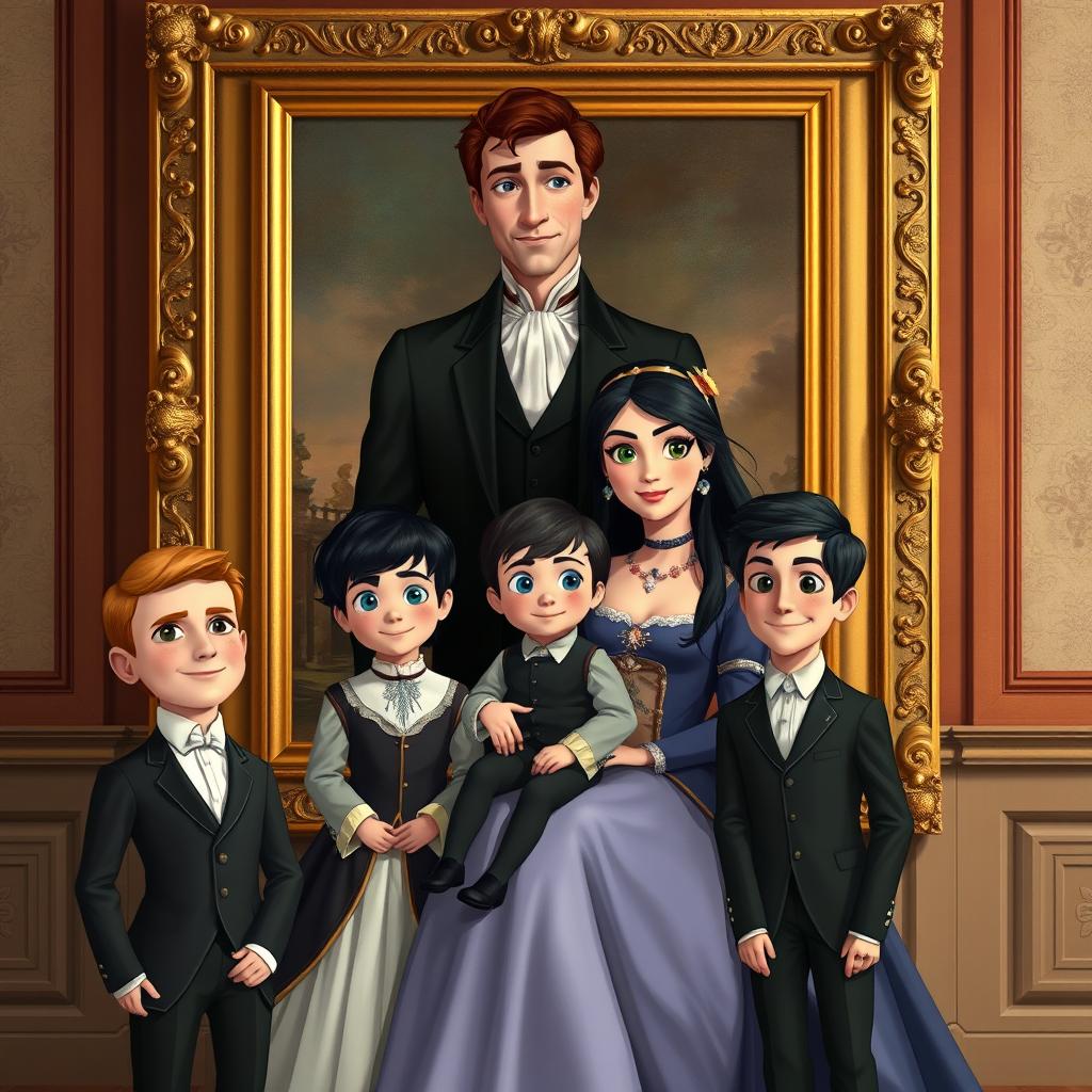 Historical context featuring a prestigious royal family in formal attire