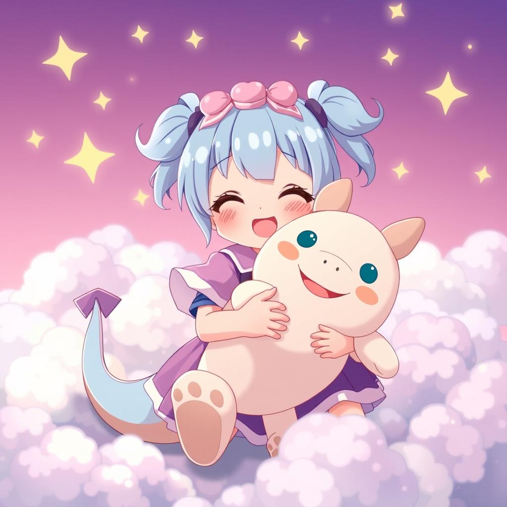 A charming scene featuring Kanna Kamui, the adorable dragon girl from the anime "Miss Kobayashi's Dragon Maid"