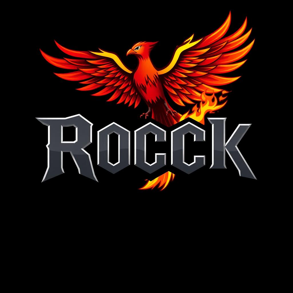 Ignite Your Brand with the Rock Phoenix Logo