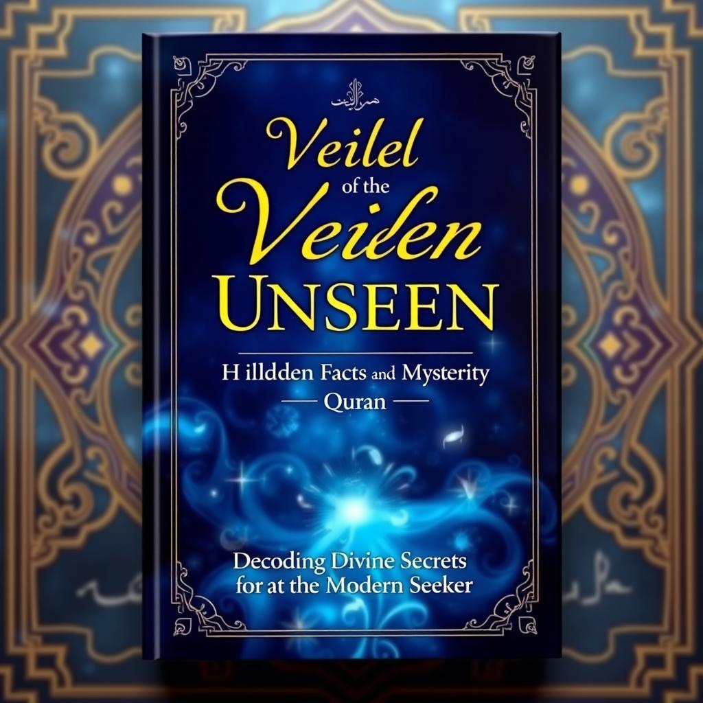 A beautifully designed book cover featuring a mystical and ethereal background inspired by traditional Middle Eastern art