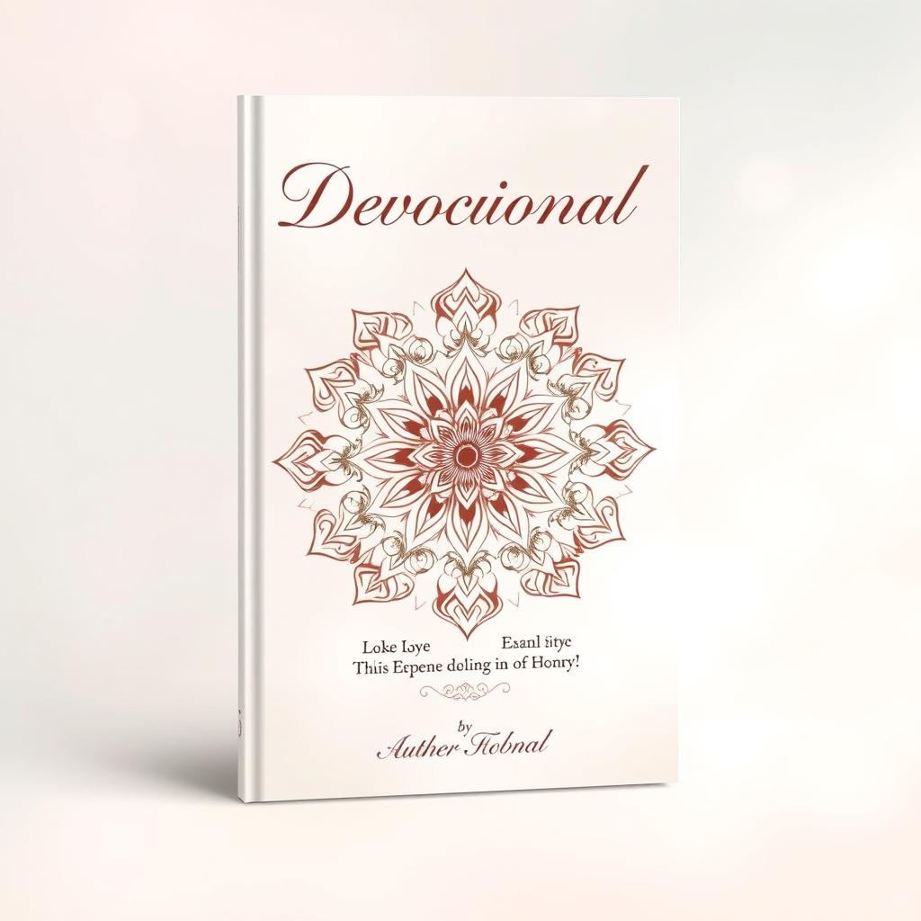 A refined and improved ebook cover design titled 'Devocional' that embodies elegance and spiritual significance