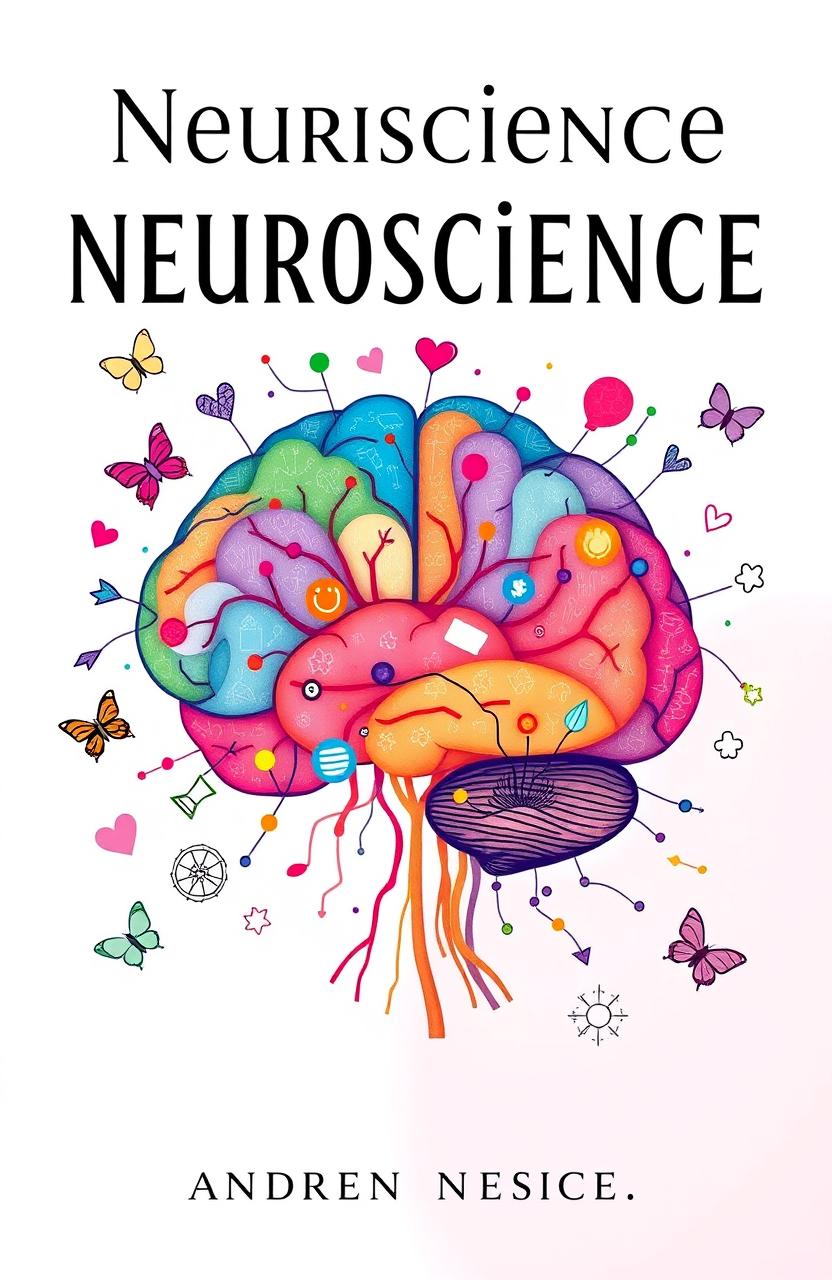 A detailed and informative book cover design for a neuroscience book focused on issues faced by girls aged 13 to 15 years