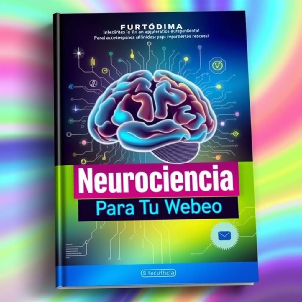 A vibrant and engaging book cover design for a neuroscience-themed publication titled 'Neurociencia: Para Tu Webeo'
