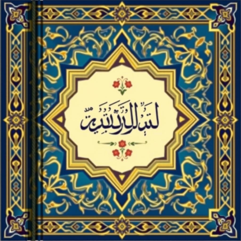 A beautifully designed book cover featuring rich Islamic patterns and calligraphy