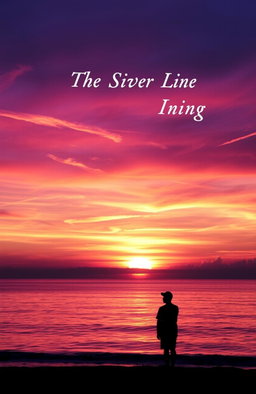 A mesmerizing and inspiring scene titled 'The Silver Lining', featuring a breathtaking sunset over a tranquil ocean