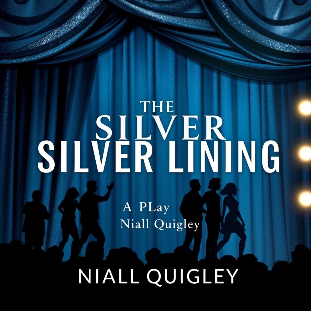 A striking and artistic cover design for 'The Silver Lining: A Play' by Niall Quigley