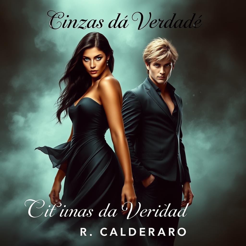 An impactful book cover design for 'Cinzas da Verdade' by R
