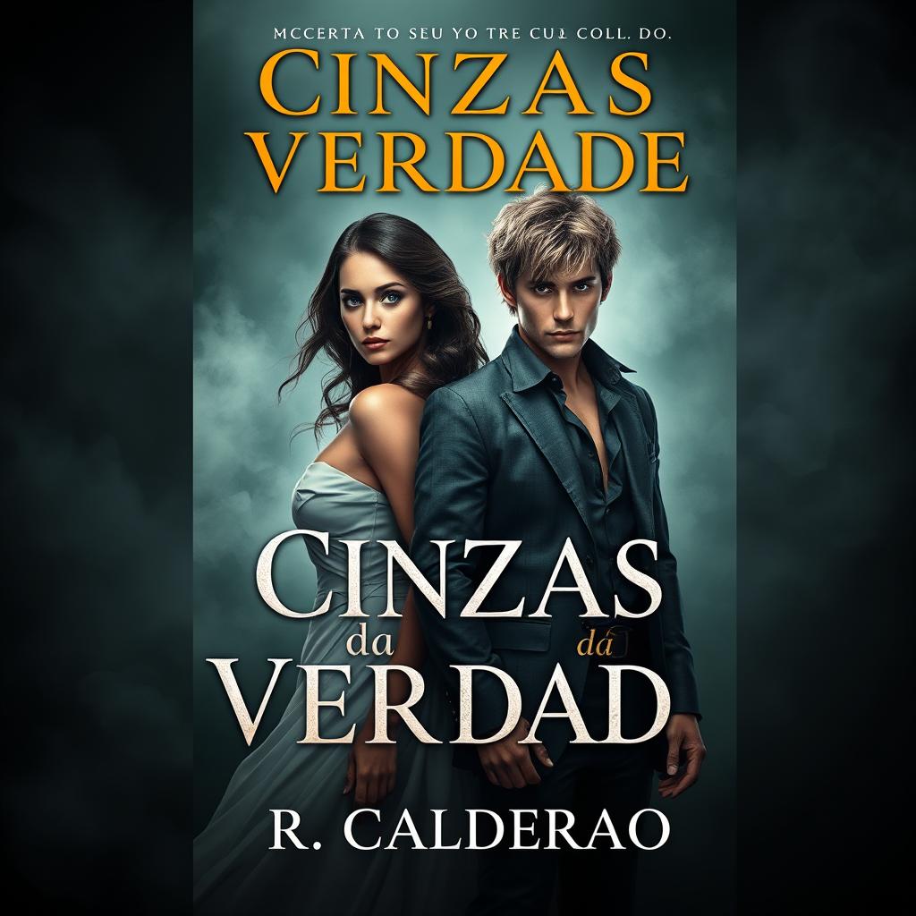 An impactful book cover design for 'Cinzas da Verdade' by R